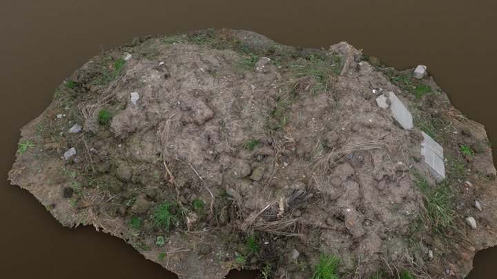 Overgrown soil heap 3D Model