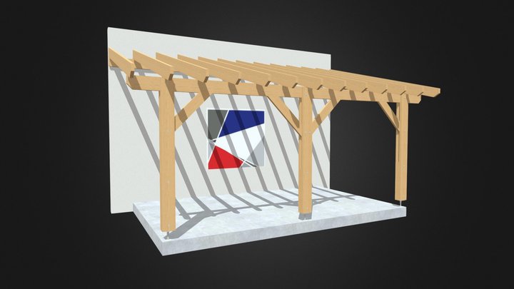 Pdf - Pergola Adossée 3D Model