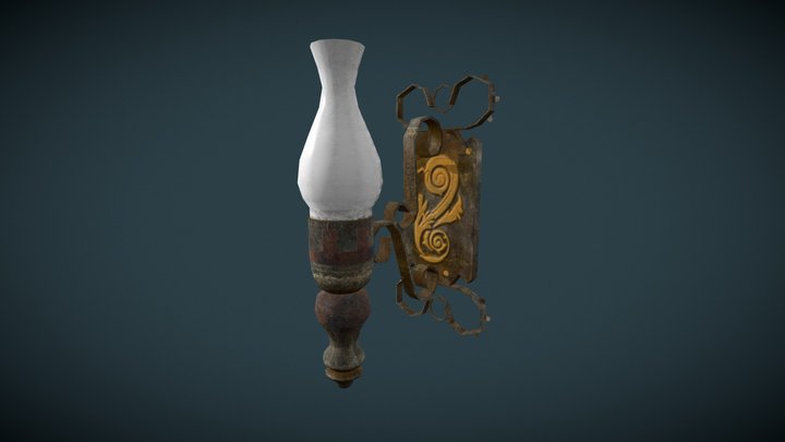Vitorian Old Lamp 3D Model