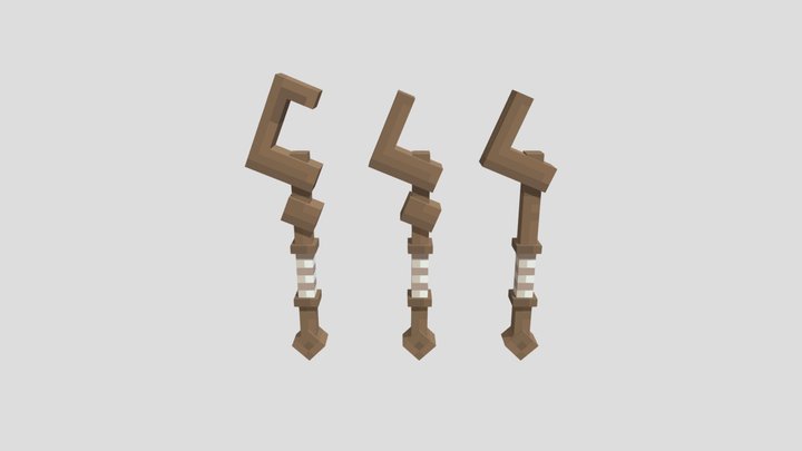 Wooden Sceptre 3D Model