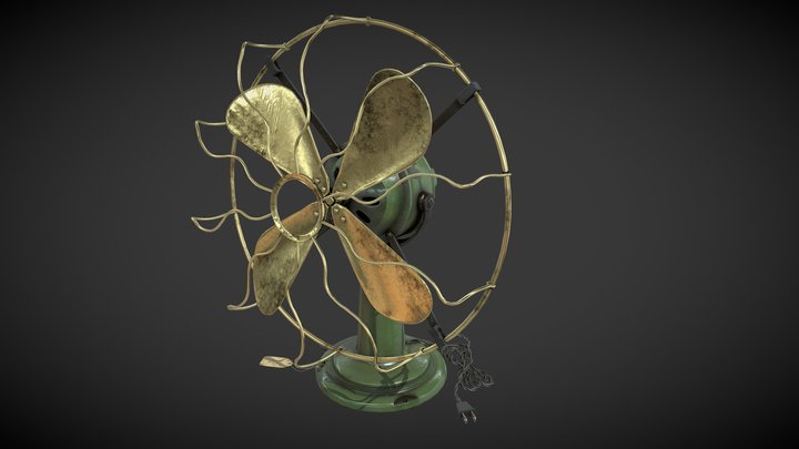 Vintage Fan Game Res 3D Model