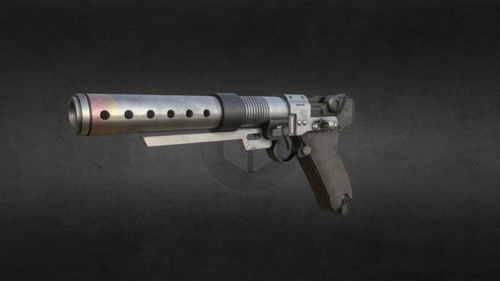A-180 Blaster Pistol 3D Model