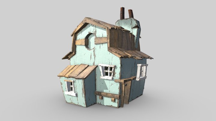 Old Dirty Toy House 3D Model