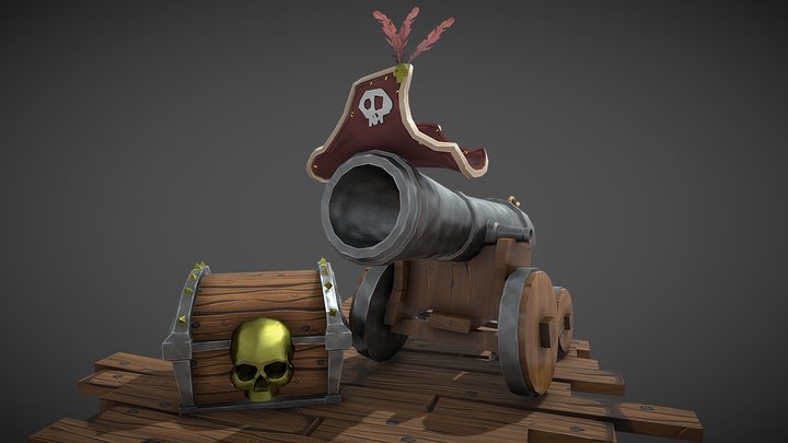 Stylized Props // Low poly // Pirate theme 3D Model