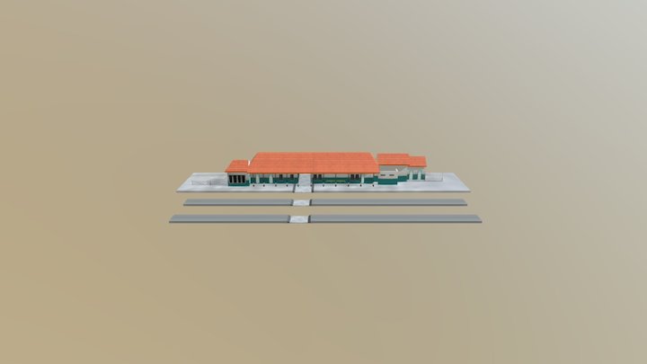 Pegadenbaru Train Station 3D Model