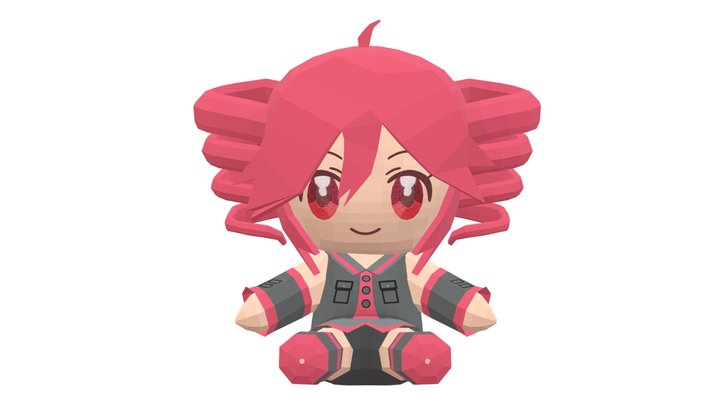 Kasane Teto fatass plush 3D Model