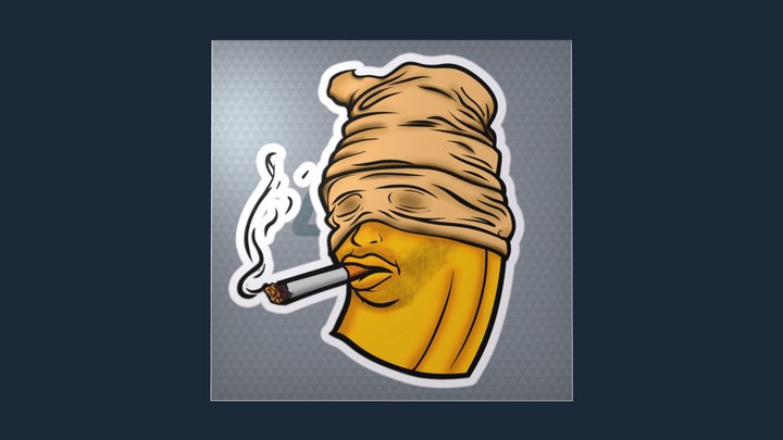 SMOKER CS2 STICKER 3D Model