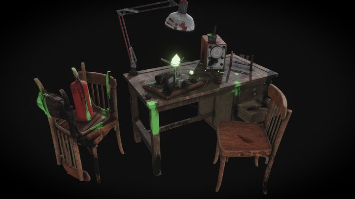 Laboratory table 3D Model