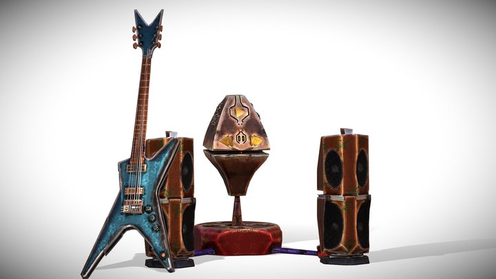 High Fidelity / Sound System and Guitar 3D Model