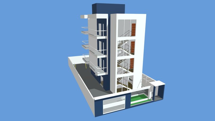 Residencial Blue Garden 3D Model