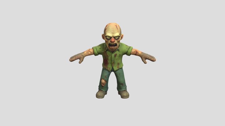 Advanced Clicker The Last of Us Cartoon Style 3D Model