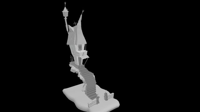 Cartoon Skellington's house 3D Model