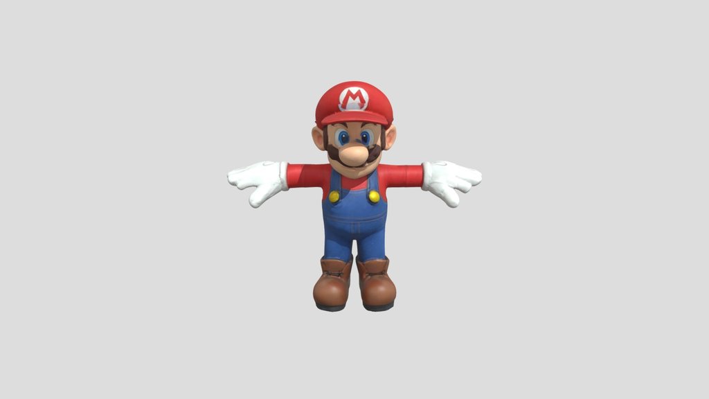 Super Mario T-Pose Action Figure