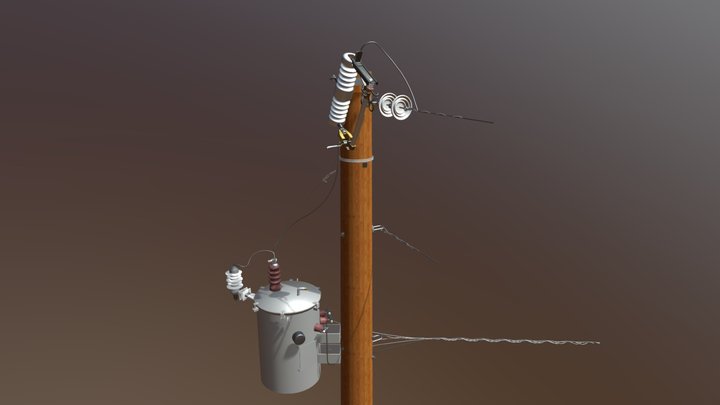 TRANSFORM MONOFASICO 10 a 37,5 kV FIM DE REDE – Kostenloses 3D-Modell STL