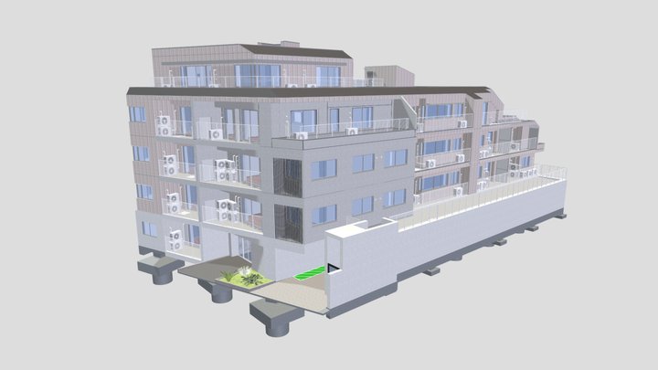 small apartment 2   Overall　Unfurnished 3D Model