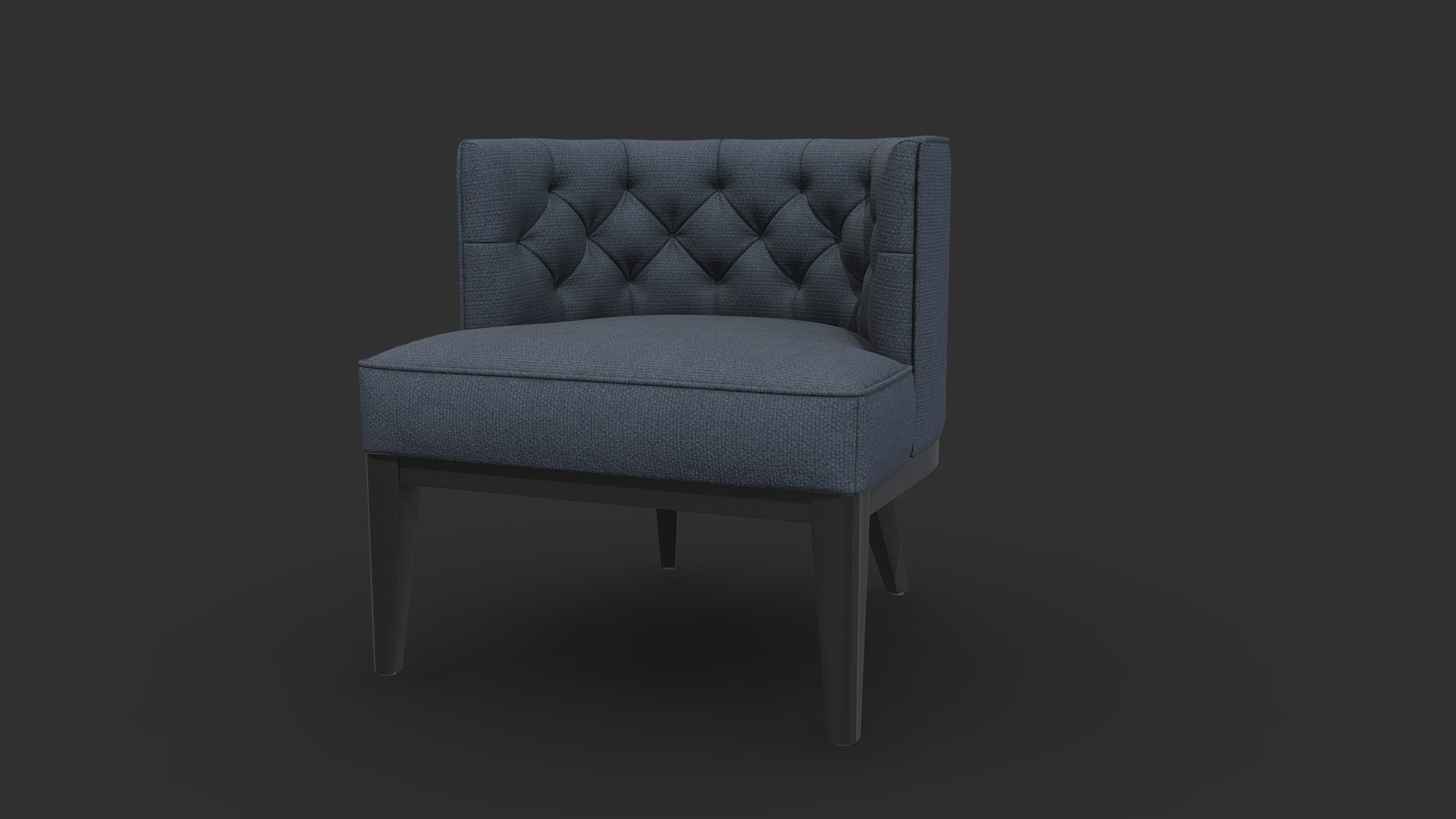3D model Grayson Tufted Chair - This is a 3D model of the Grayson Tufted Chair. The 3D model is about a chair with a cushion.
