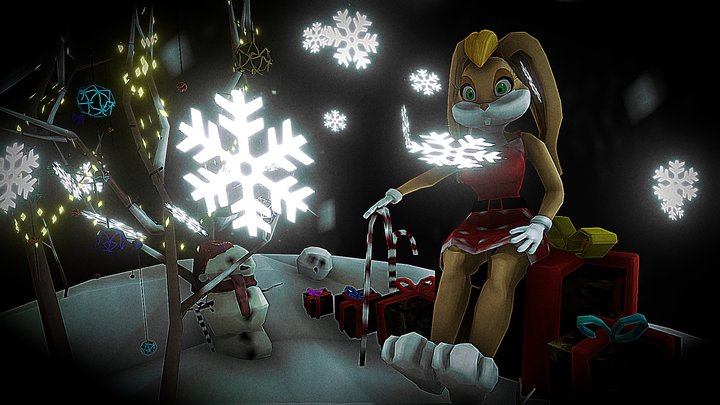 LOLA BUNNY MERRY CHRISTMAS / LOONEY TUNES 3D Model
