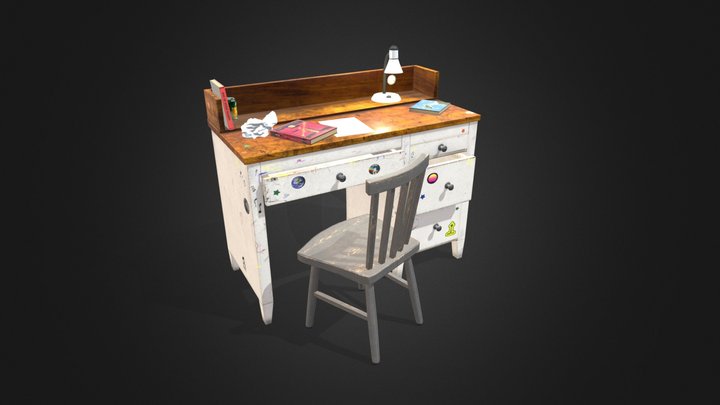 Kid's Desk Set 3D Model