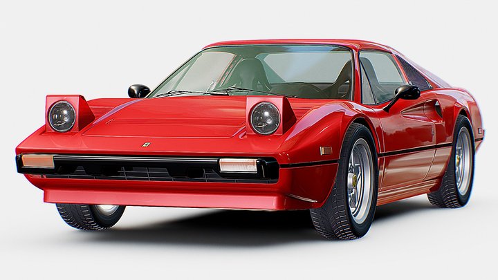 Ferrari 308 GTS | www.vecarz.com – Modello 3D gratuito STL