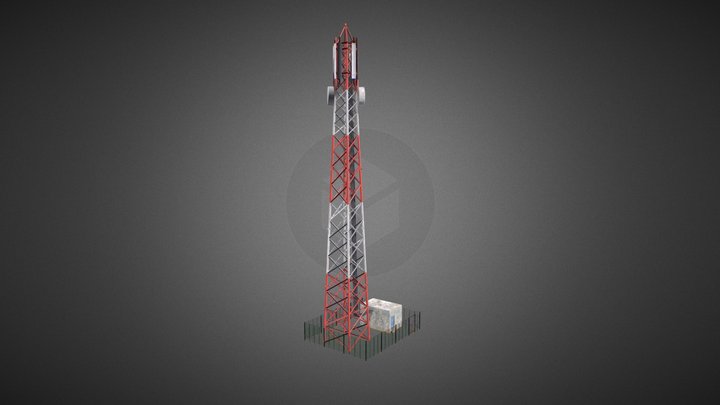 cell-phone-tower-3d-models-sketchfab