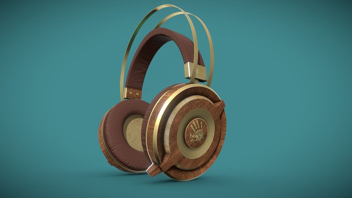 Bloody G520 Wireless Gold plated 3D Model