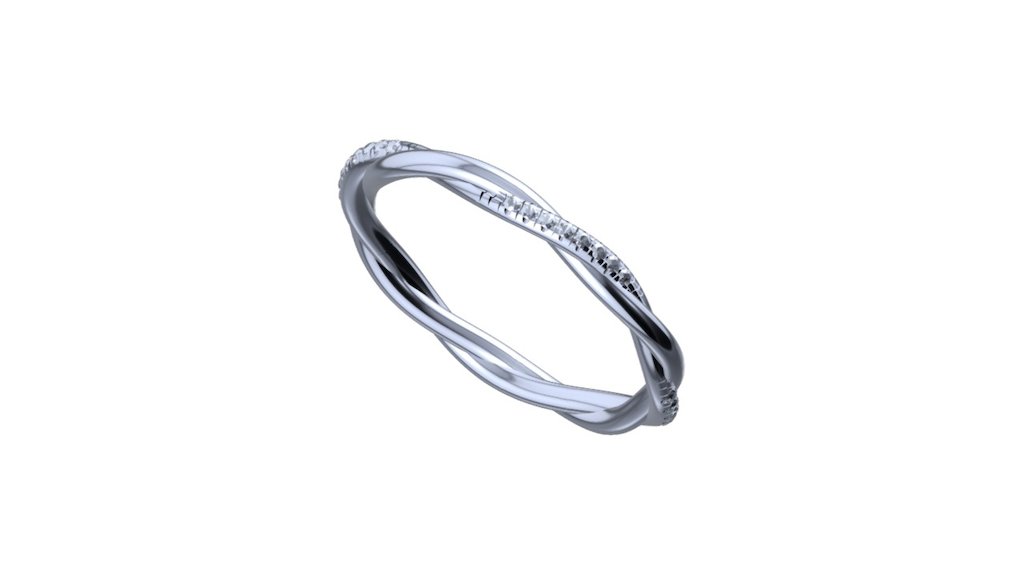 Lotus // Woven pavé band // 2.25 mm width