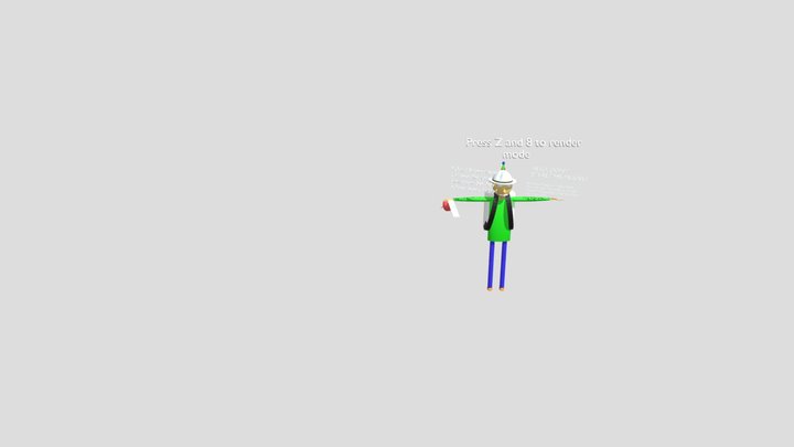 Baldi mariowarfareroblox 3D Model