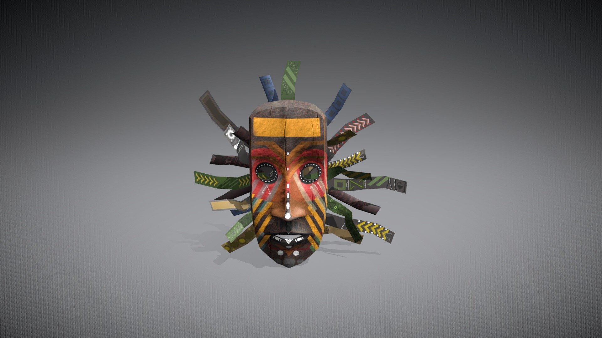 African wall mask