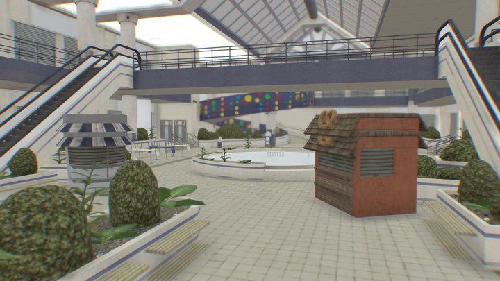 Ice Scream 3 Shopping Center Map 3D Model