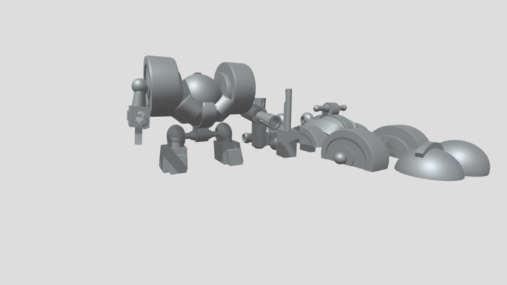 War Robot Mr happy 3D Model