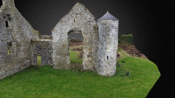 Cresswell Castle, Pembrokeshire, NPRN 21834 3D Model