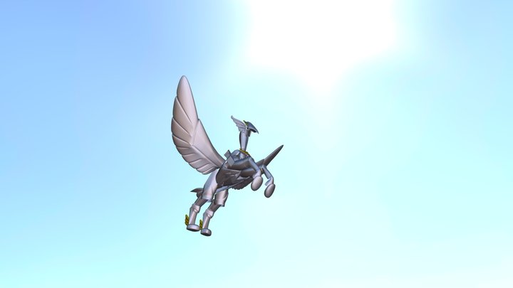 Pegasus bronce cloth 3D Model