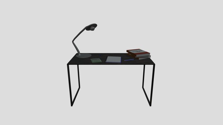 Student Table 3D Model