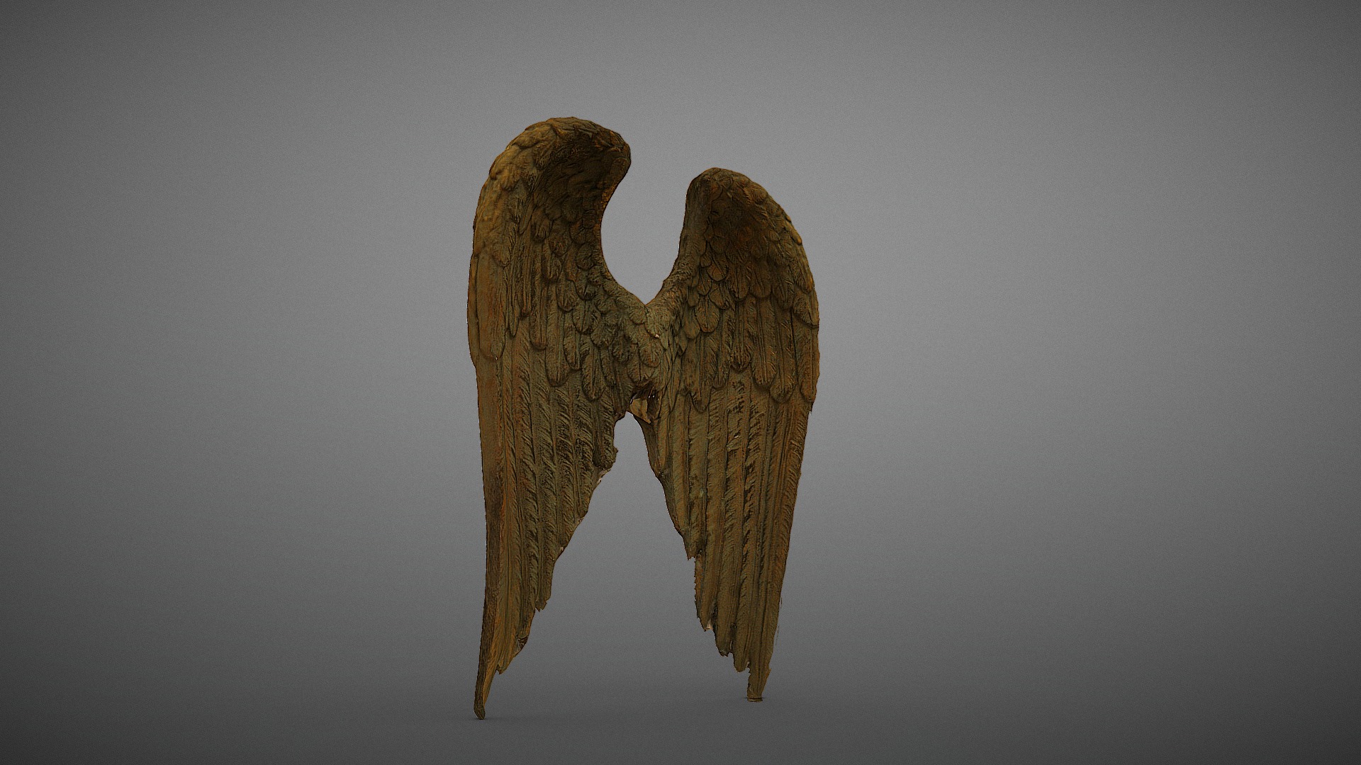 3D model wing - This is a 3D model of the wing. The 3D model is about a piece of wood with a carving on it.