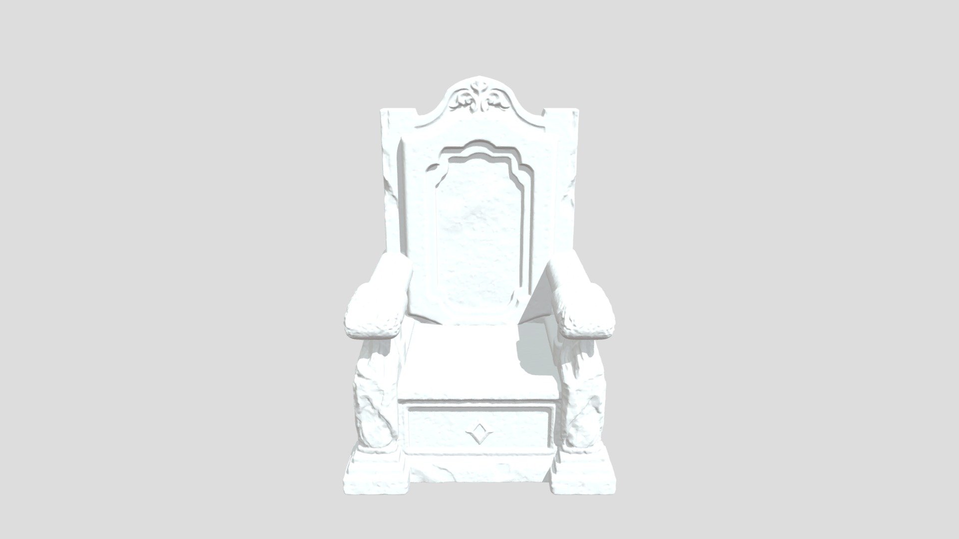 Medieval castle simple stone throne - 3D model by junior4killer ...