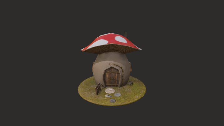 Mushroom House 3D Model