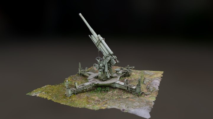 76 mm air defense gun M1931 3D Model