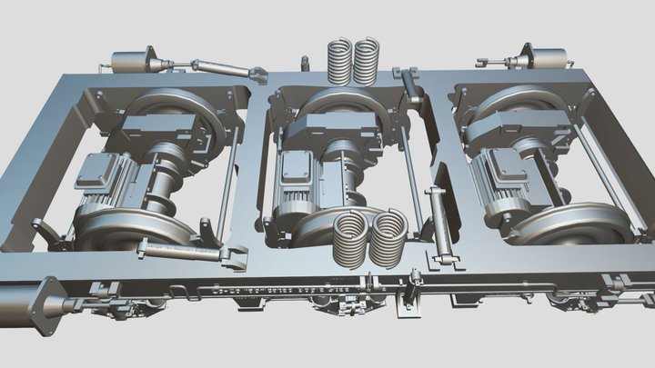 WAG9 FREIGHT LOCOMOTIVE BOGIE INDIAN RAILWAY 3D Model