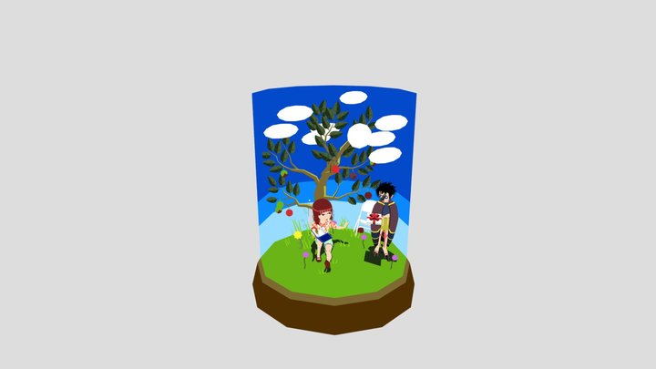 Nameless, Krow(?) Diaorama 3D Model