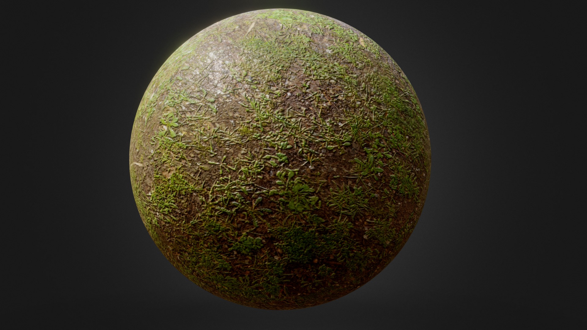 3D model Ground PBR Material - This is a 3D model of the Ground PBR Material. The 3D model is about a circular object with a hole in it.