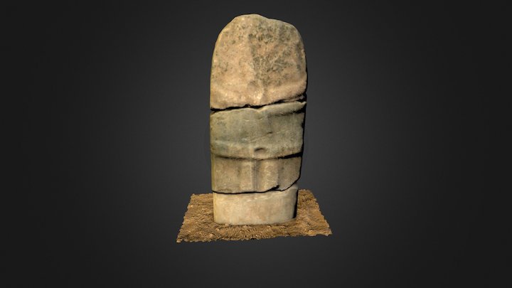 Statue-menhir de Saumecourte 1 3D Model