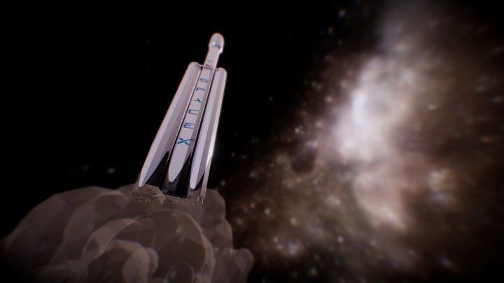Falcon Heavy - SpaceX 3D Model