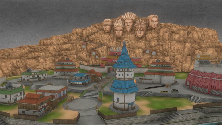 Naruto hiddenly village – Free 3D Model STL