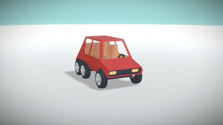 Red truck 3D Model