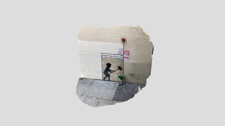 Banksy on 79th Street NYC 3D Model