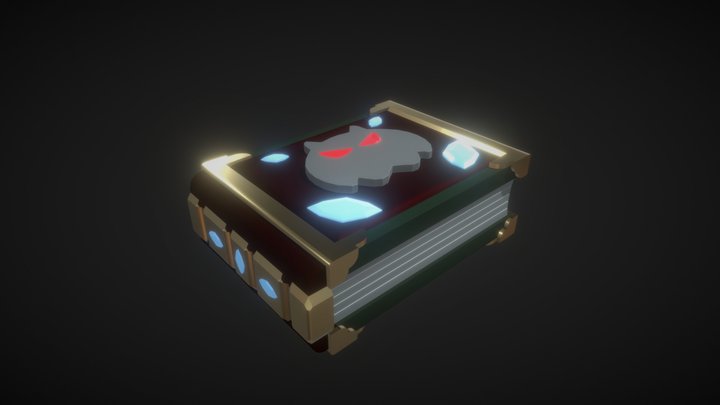 Low Poly Fantasy Grimoire 3D Model