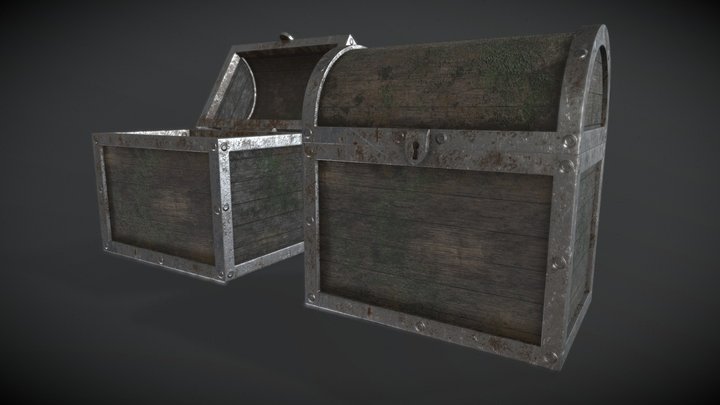 Old_pirate_chest 3D Model