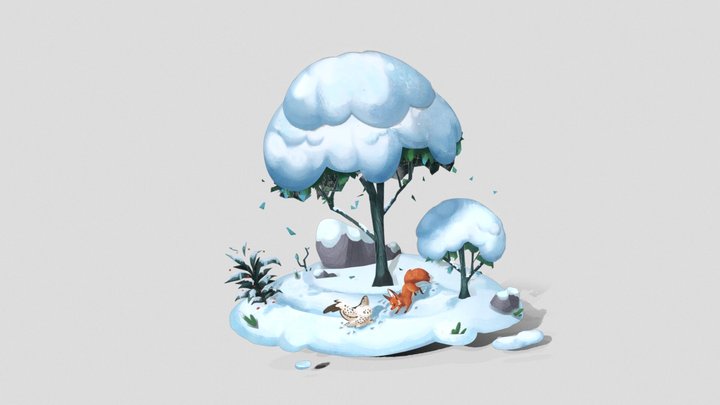 Snowfight_2.5D Enviroment 3D Model