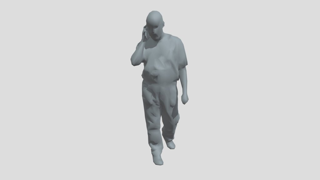 Lowpoly Construction Worker Walking
