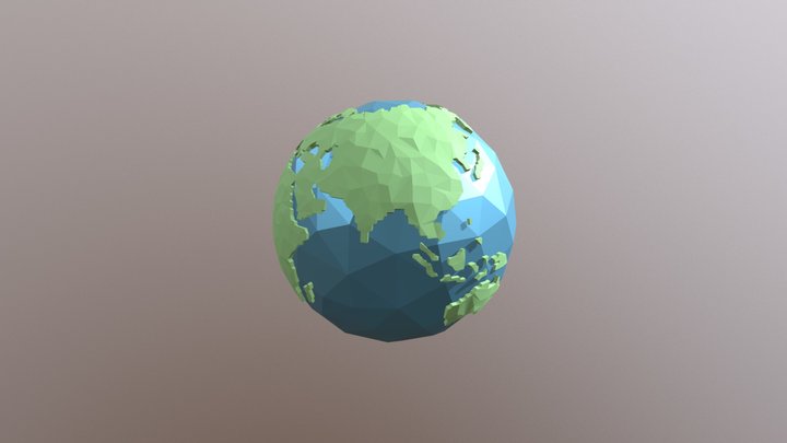 Low+ Poly+ Earth+V2 3D Model